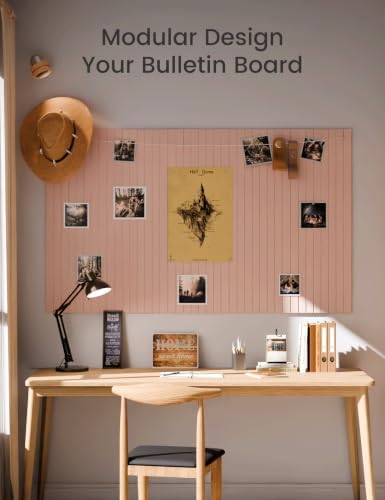 Fluxynara 48" x 36" Large Felt Bulletin Board, Pink