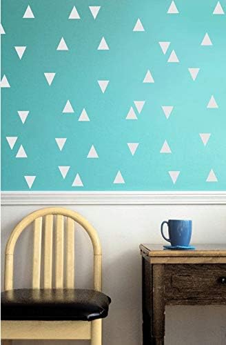 Removable Triangle Wall Decals / White / 2 Inch / Set of 128