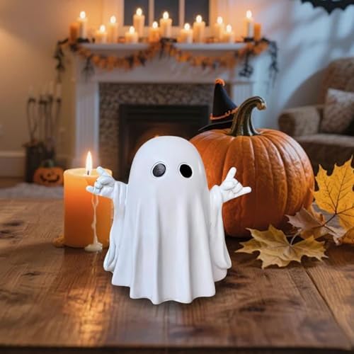 Halloween Ghost Figurine Resin Rock Finger Ghost Statue