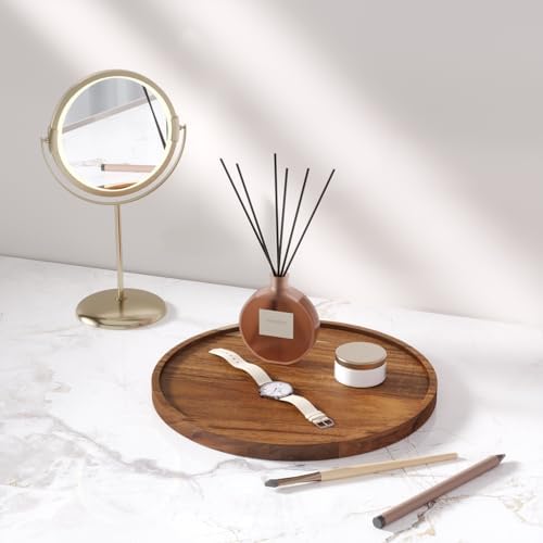 VERTORGAN Acacia Wood Serving Tray,9.8 Inch Decorative Trays,Home Decor