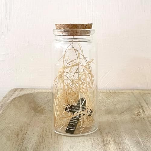 4 pcs 140ml Scripture Jars Glass Bottles with Cork Stopper Prayer Bottle Bible Verse Jar 47x100mm(1.85x3.94inch)