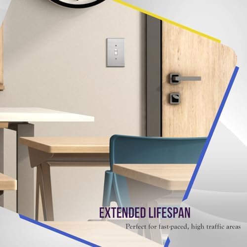 ENERLITES Toggle Light Switch Metal Cover Plate, Stainless Steel Wall Plate, Corrosion Resistant, Mid-Size 1-Gang 4.88"
