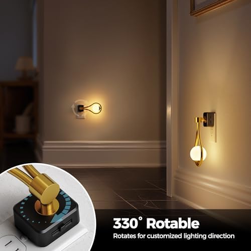 Briignite LED Night Light, Night Lights Plug into Wall, 0-100LM Dimmable