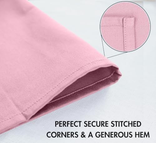 Ruvanti Cloth Napkins Set of 12, Cotton Enrich 18”x18” - Pink