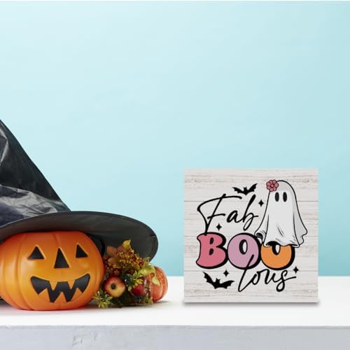 Cute Halloween Decor Indoor Fab Boo Sign Ghost Decorations
