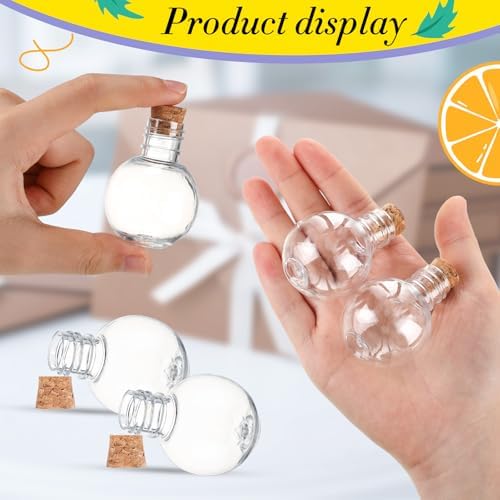 Bokon 25 Pack 1oz Plastic Mini Potion Bottles with Corks