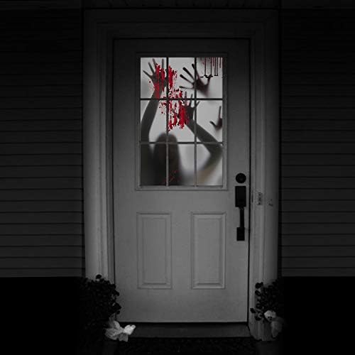 2PCS Halloween Haunted House Decoration Window Door Cover