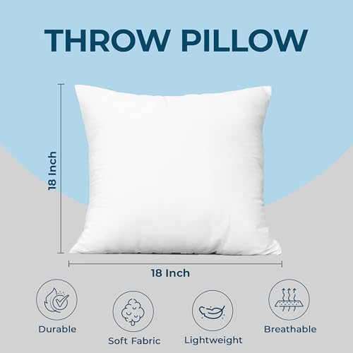 Utopia Bedding Throw Pillows, Decorative 18x18 Pillow Inserts, Set of 4