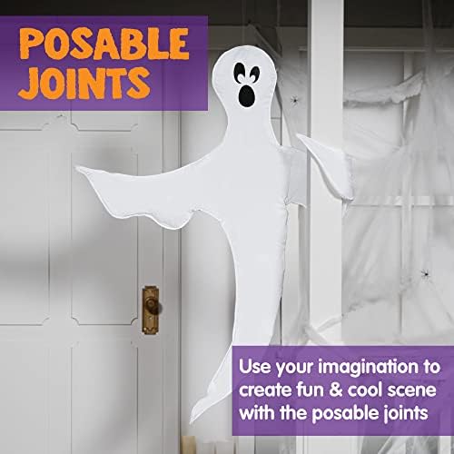 JOYIN Halloween 2 Pcs Tree Wrap Ghost Decoration Outdoor, 53” Cute Face Flying Ghost for Halloween Outdoor, Lawn, Yard, Tree, Party Supplies, Haunted House Wrap Decorations