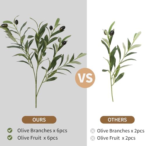 Artificial Olive Tree Branches / 18 / 18 Inch / Set of 6