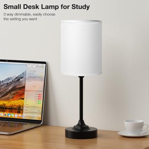 Fenmzee Small Bedside Lamp for Bedroom - 3-Way Dimmable Touch Table Lamp