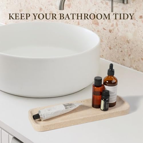 Stone Tray / Marble Tray / 12 x 4 / Travertine / Natural