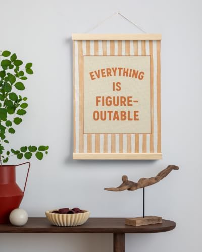 FGFK Everything Is Figureoutable Inspirational Wall Art Poster Hanger Frame