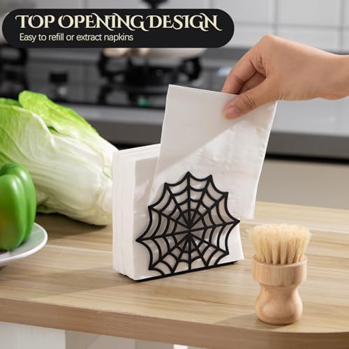Cobweb Metal Napkin Holder Gothic Table Tissue Dispenser