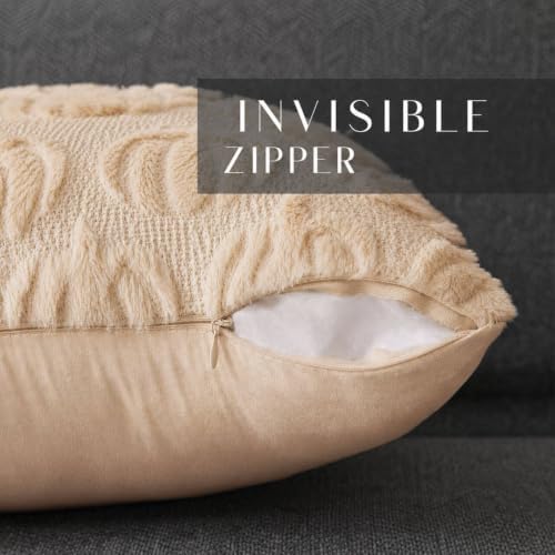 DFXSZ Fall Pillow Covers 22x22 2Pcs Beige Pumpkin Fall Decorations for Home