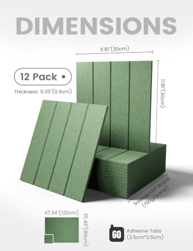 Fluxynara 48" x 36" Large Felt Bulletin Board, Moss Green