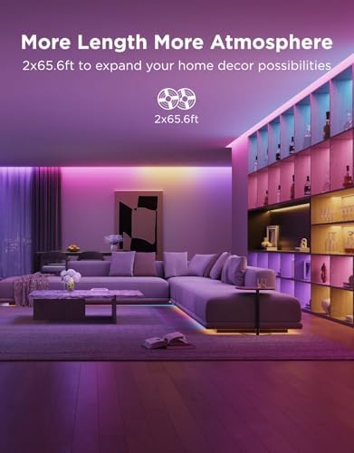 Govee 131.2ft RGBIC LED Strip Lights, LED Lights for Bedroom, APP Control