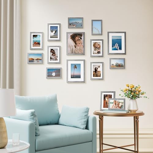 Vittanly 15 Pack Picture Frames Collage Wall Decor, Wall/Tabletop Display