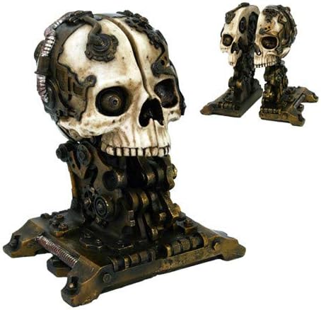 Pacific Trading Steampunk Skull Bookend