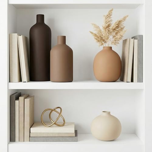 Ceramic Vase / Decorative Neutral Modern Flower Vases / Set of 4