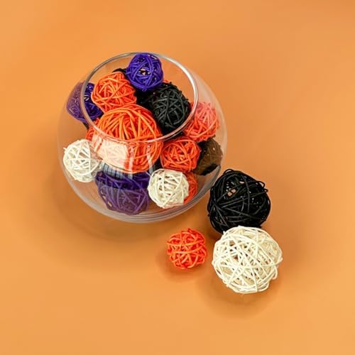 20 PCS Halloween Decorative Balls for Bowls, Black Purple White