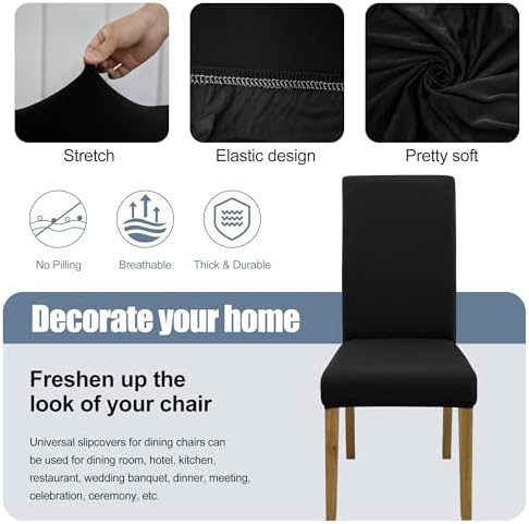 Dining Chair Covers, Stretch Seat Covers, Washable Furniture Protector