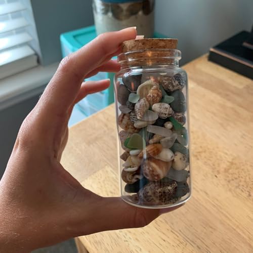 4 pcs 120ml Small Glass Bottles with Cork Stopper,Graduation Gifts,Decorative Bottle,Vials Jars,Cute Storage Jar,Wishing Bottle 47x90mm(1.85x3.55inch)