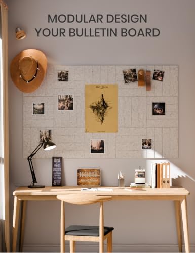 Fluxynara 36" x 24" Large Felt Bulletin Board, Light Gray