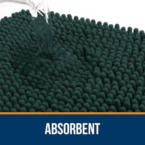 OLANLY Large Bathroom Rugs 44x32, Extra Soft Absorbent Chenille Bath Rugs
