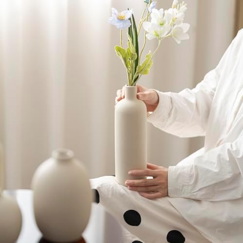 Modern Ceramic Vase Set / Beige