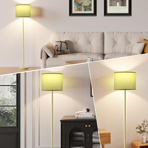 Ambimall 60'' Modern Floor Lamp with Shade, Tall Lamps for Living Room, Bedroom, Office, Dining Room, Light Green