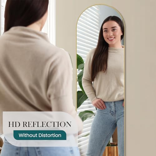 Arched Full Length Floor Mirror, 15.75"x59" Body Wall Mirror Stand