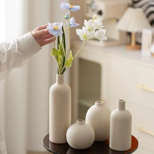 Modern Ceramic Vase Set / Beige