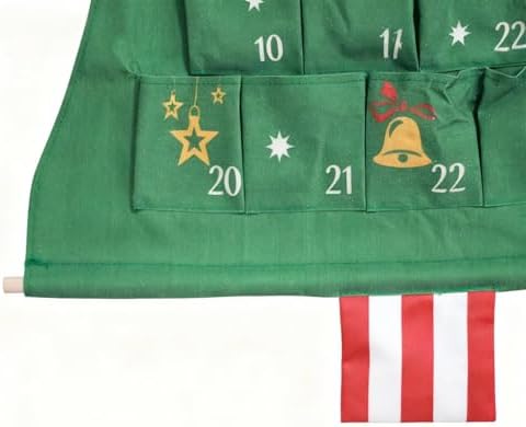 24-Pocket Tree Wall Organizer for Christmas Countdown & Home Storage
