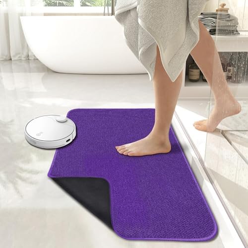 Bath Mat,Ultra Thin Bathroom Rugs,Rubber Bath Mats for Bathroom,No Slip Bath Rugs,Quick Dry,Machine Washable,Low