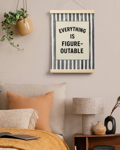 FGFK Everything Is Figureoutable Inspirational Wall Art Poster Hanger Frame