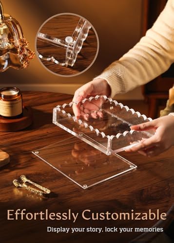 Scalloped Acrylic Tray / Rectangle:7.9*5.9*1.8inch / Clear