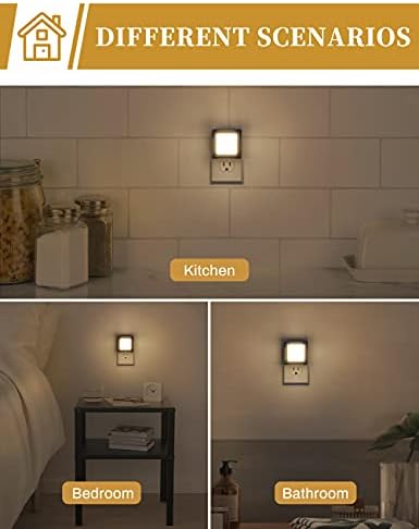 DORESshop LED Night Light,Night Lights Plug Into Wall [4 Pack],3000K
