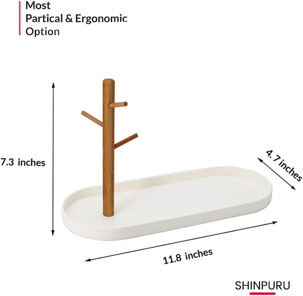 Wood 3-Tier Hanging Organizer / White Oval