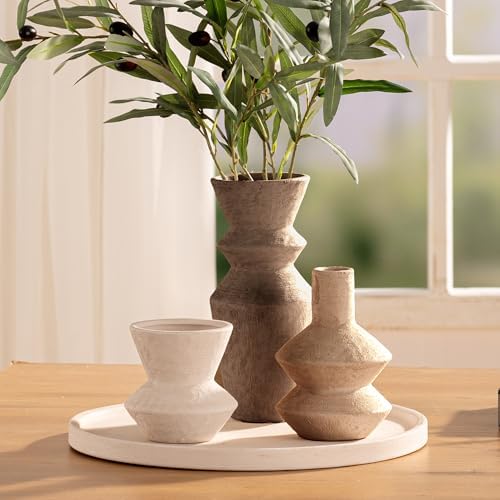 Ceramic Vase Home Table Decor / 10-brown / Set of 3
