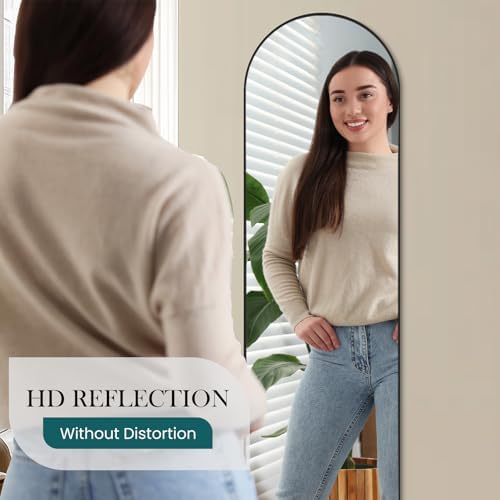 Arched Full Length Floor Mirror, 15.75"x59" Body Wall Mirror Stand