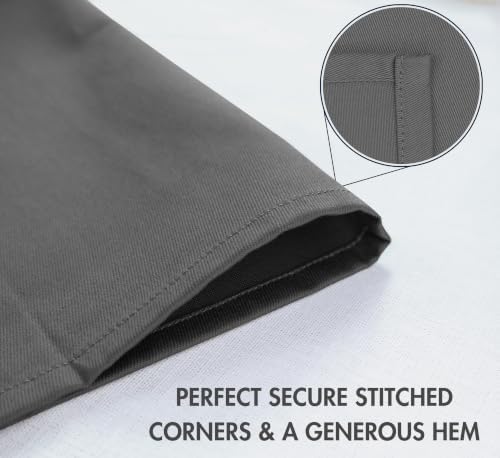 Ruvanti Cloth Napkins Set of 4, 18x18 Inches Napkins Cloth Washable, Soft, Durable, Absorbent, Cotton Blend. Table Dinner Napkins Cloth for Hotel, Lunch, Restaurant, Wedding Parties - Charcoal Grey