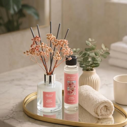 Airkeep Reed Diffuser Oil Refill/Cherry Blossom/3.38 oz/1 Pack/Air Freshener & Aromatherapy Essential Oil Blend for