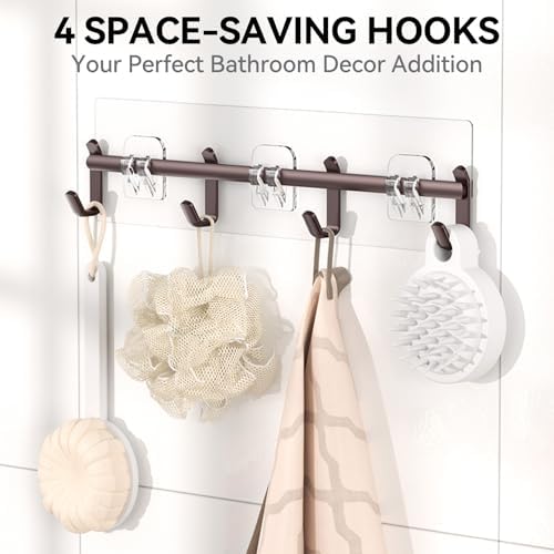 YASONIC Shower Caddy Adhesive, Rustproof Shower Organizer with Soap Holder, Large Capacity Shower Shelves for Inside