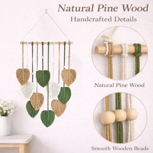 Macrame Wall Hanging / Green / 15.7 x 36
