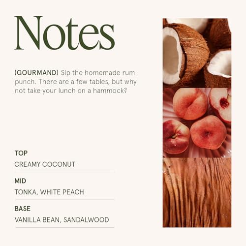 LA JOLIE MUSE Island Coconut Vanilla Scented Candles for Home, Soy, 40 Hrs