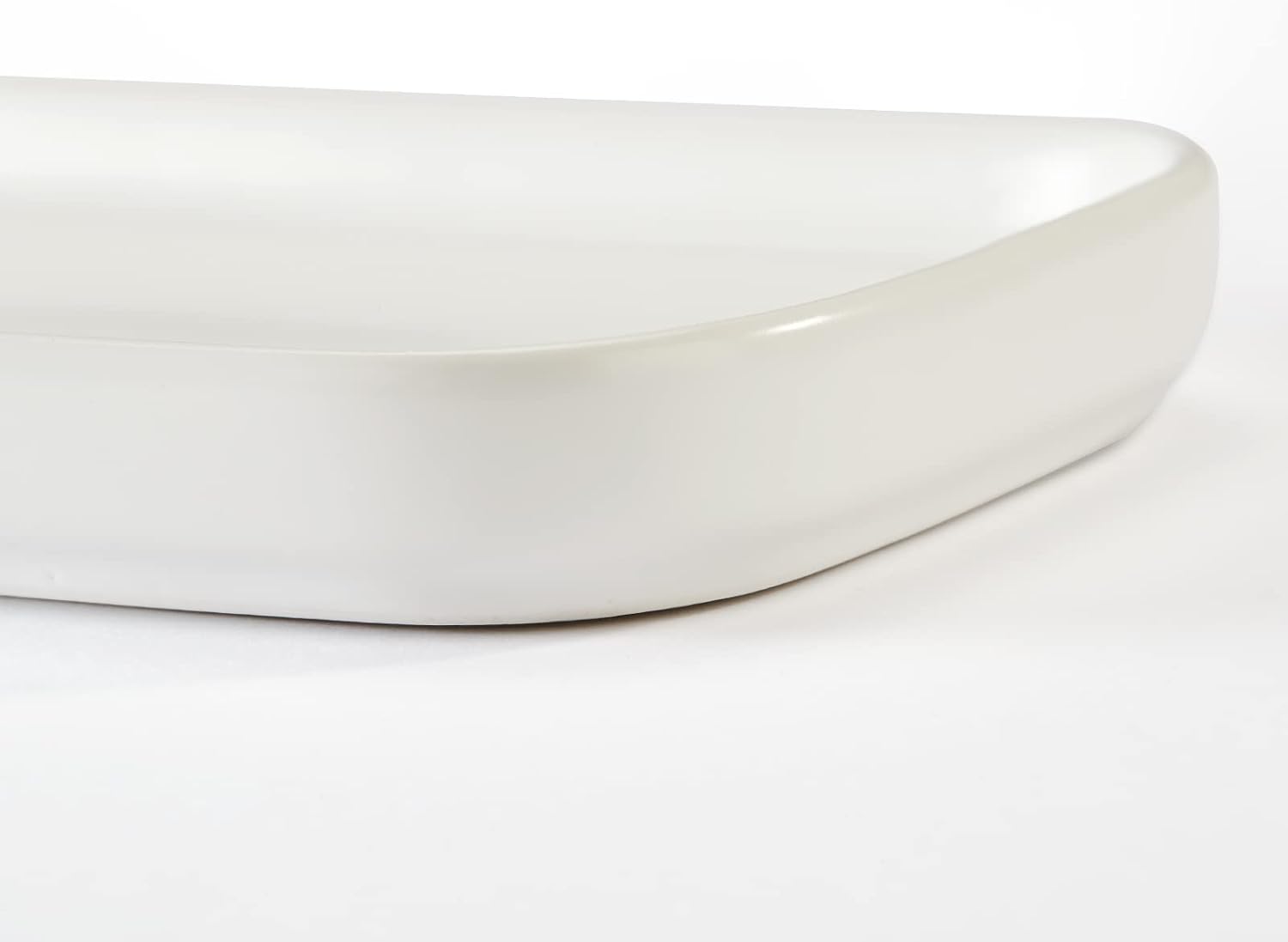 Ceramic Bathroom Tray / White / 9.8 x 3.9 x 0.7