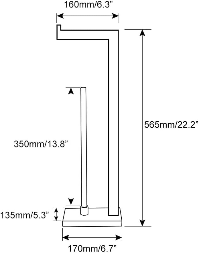 GERZWY Toilet Paper Holder Free Standing with Reserve, SUS 304 Stainless Steel Lavatory Tissue Roll Holder Floor Stand