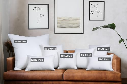 Utopia Bedding Throw Pillows Insert (Pack of 4, White) - 28 x 28 Inches Bed and Couch Pillows - Indoor Decorative Pillow