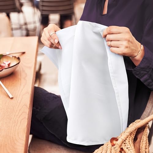 Utopia Home [24 Pack, White] Cloth Napkins 17x17 Inches, 100% Polyester